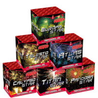 Vuurwerkmania - Geisha XTRA Powercakes - 1586 - Mega 6 Star Assorted